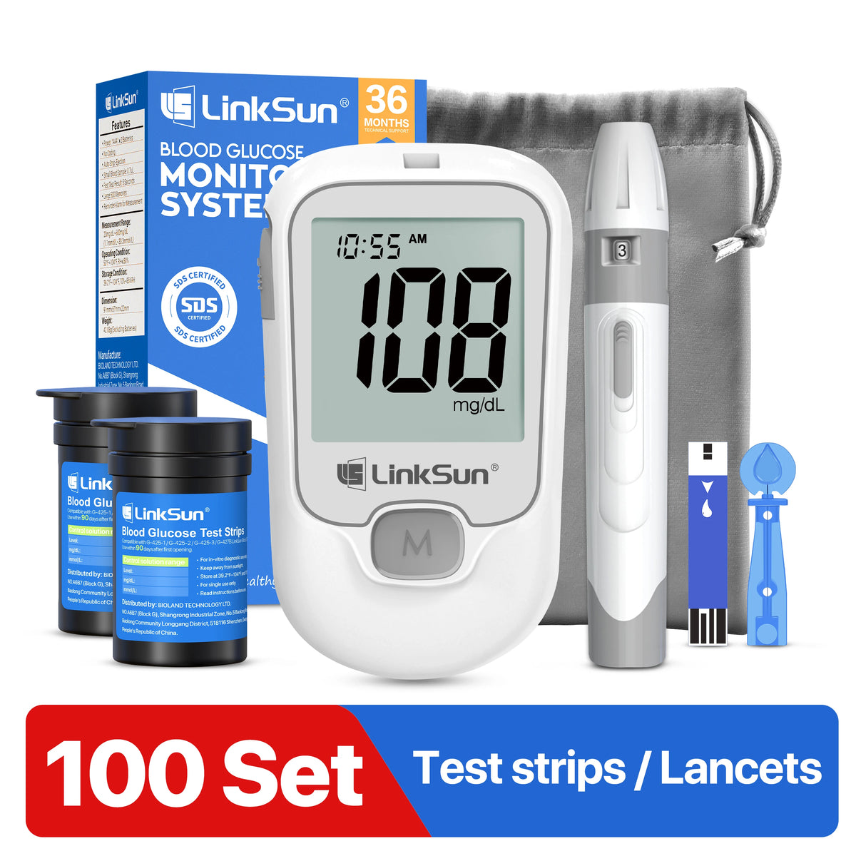MODERISE LinkSun G-425 -1 Blood Glucose Monitor Kit