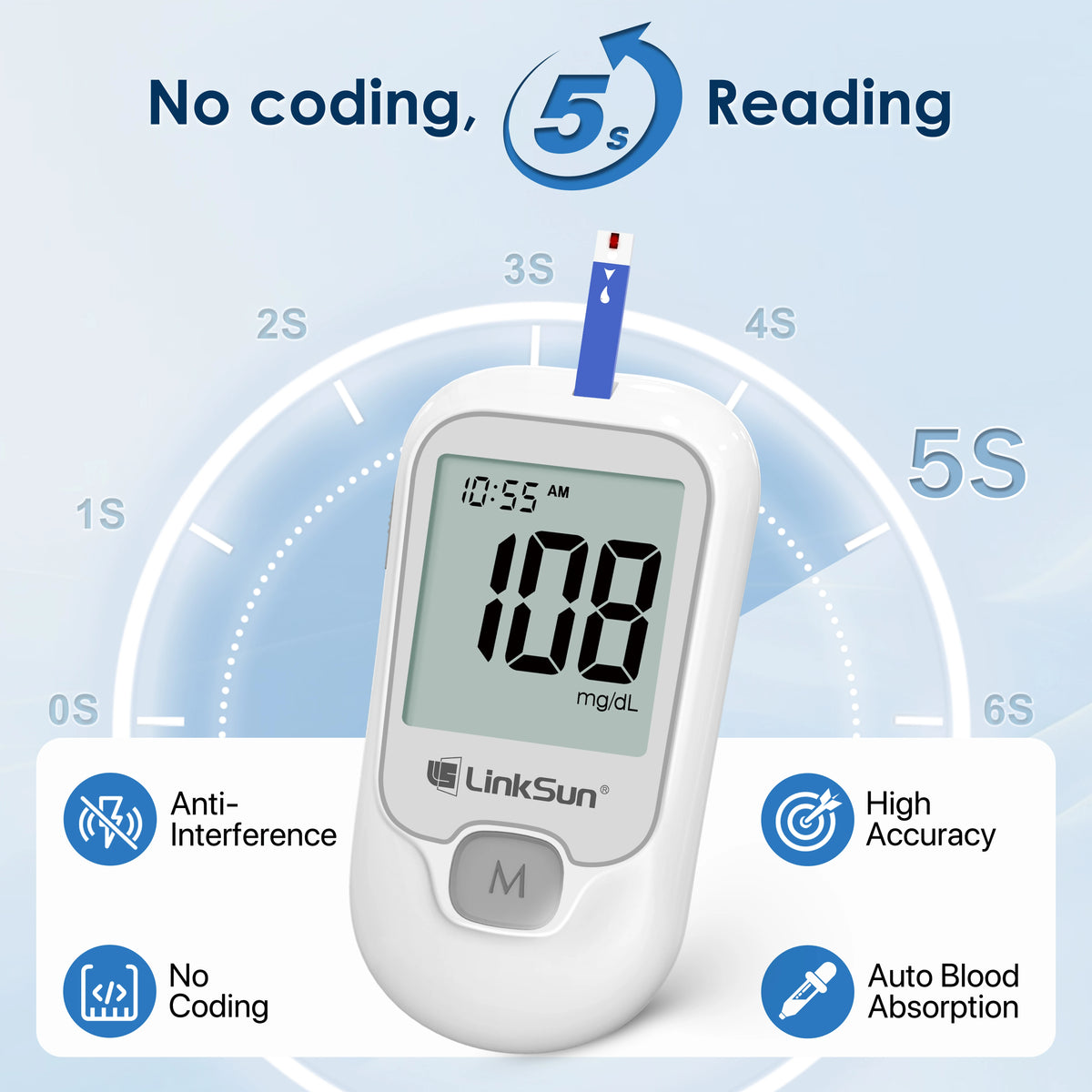 MODERISE LinkSun G-425 -1 Blood Glucose Monitor Kit
