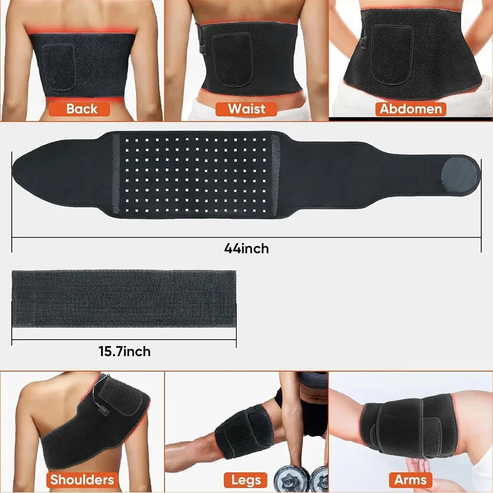 MODERISE Red Light Therapy Belt  Infrared Wrap for Pain Relief
