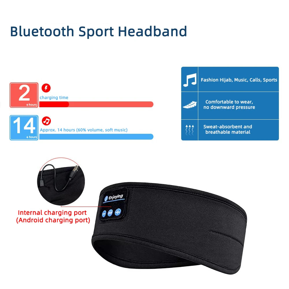 MODERISE Sleep Headband  Wireless Bluetooth Music Eye Mask