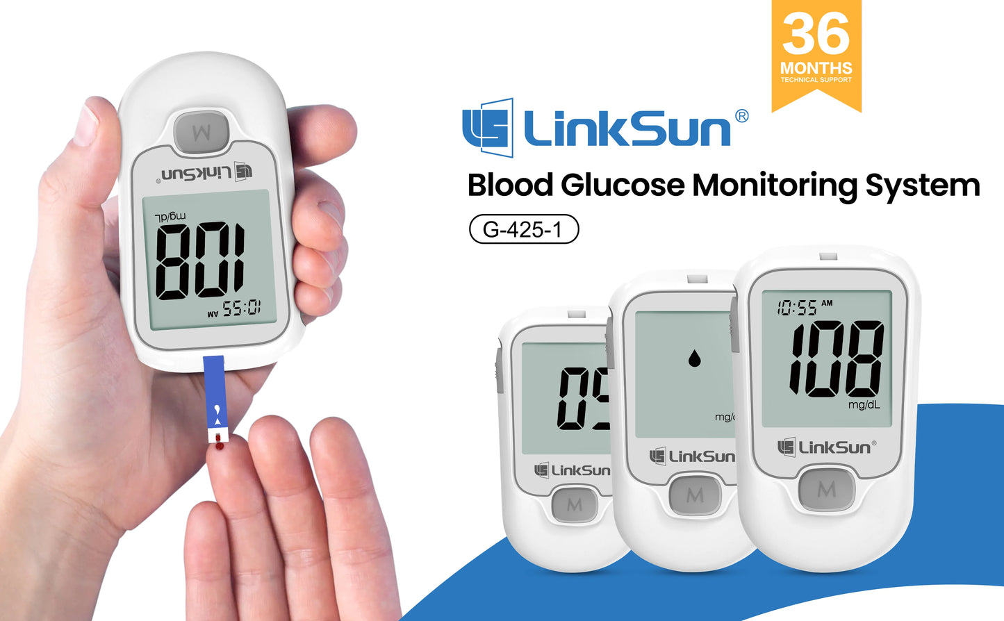 MODERISE LinkSun G-425 -1 Blood Glucose Monitor Kit