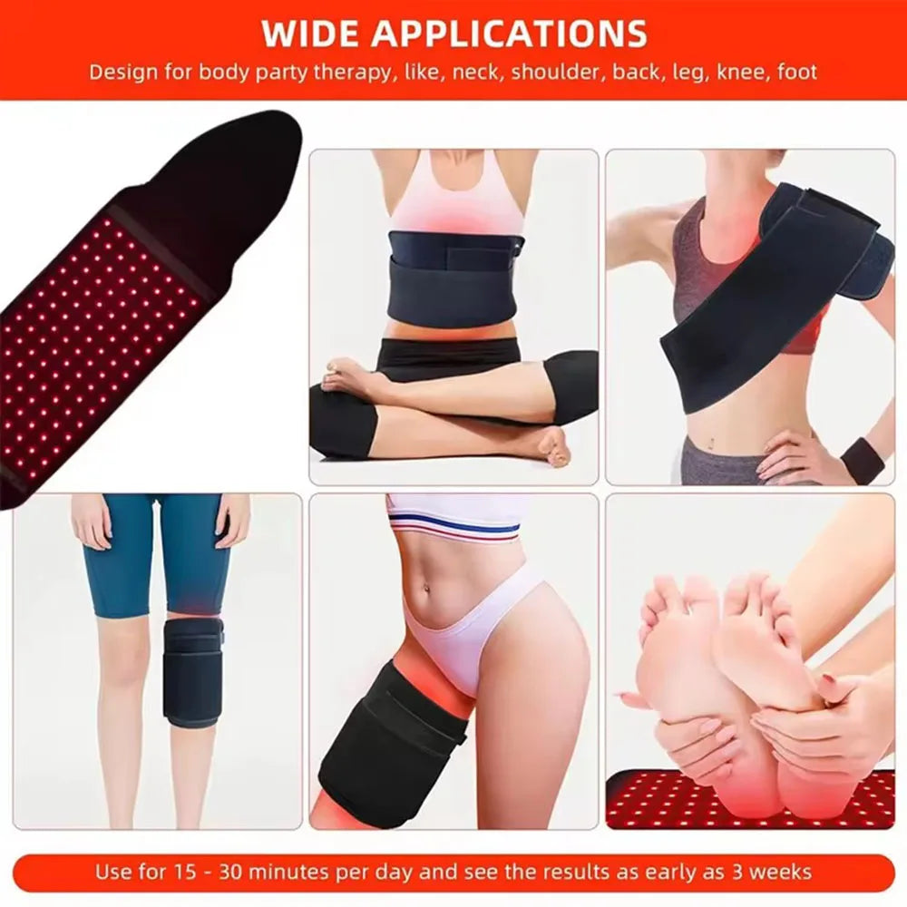 MODERISE Red Light Therapy Belt  Infrared Wrap for Pain Relief